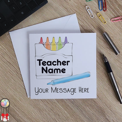 Personalised Teacher Thank You Card