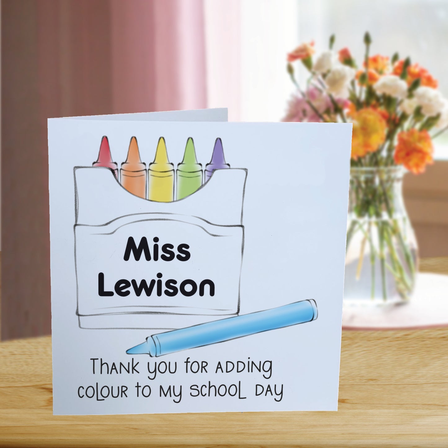 Personalised Teacher Thank You Card