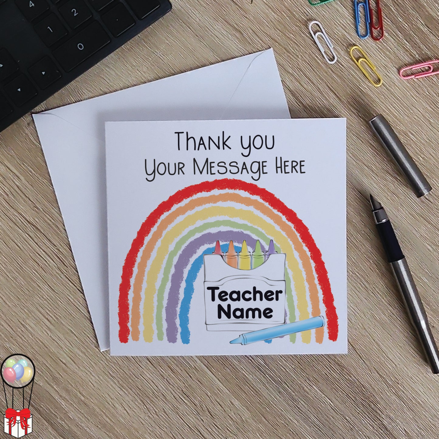 Personalised Thank You Teacher Card