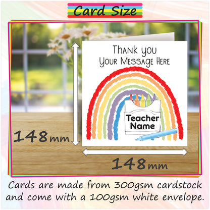 Personalised Thank You Teacher Card