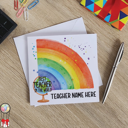 Personalised Teacher Thank You Card