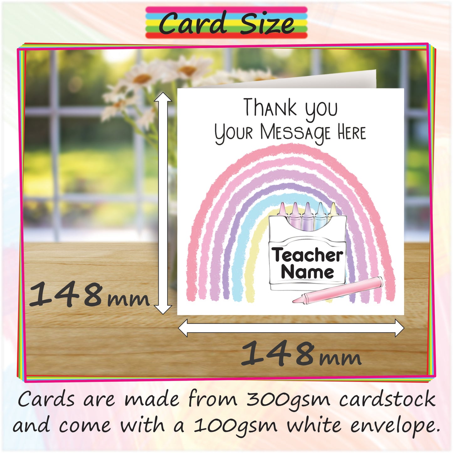 Teacher Personalised Thank You  Card