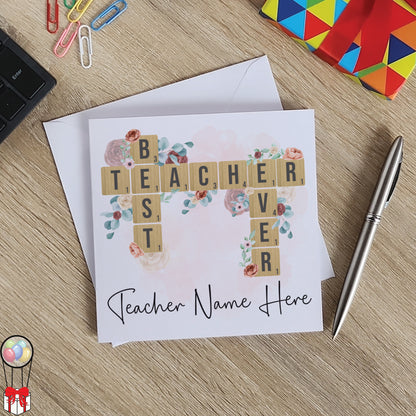 Personalised Best Teacher Card