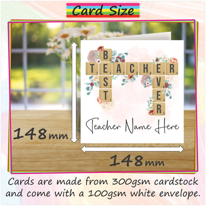 Personalised Best Teacher Card