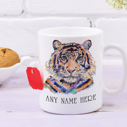 Tiger Mug - Personalised Tiger Mug Gift for Wild Animal Lover