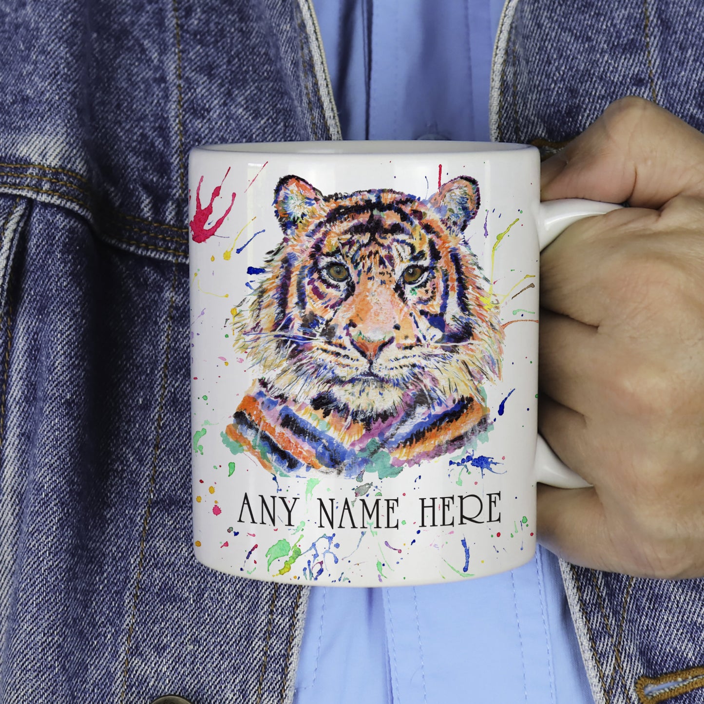 Tiger Mug - Personalised Tiger Mug Gift for Wild Animal Lover