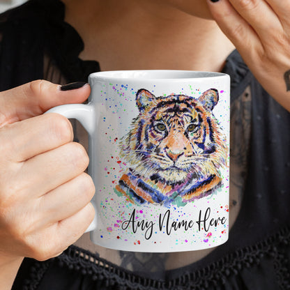 Tiger Mug - Personalised Tiger Mug Gift for Wild Animal Lover