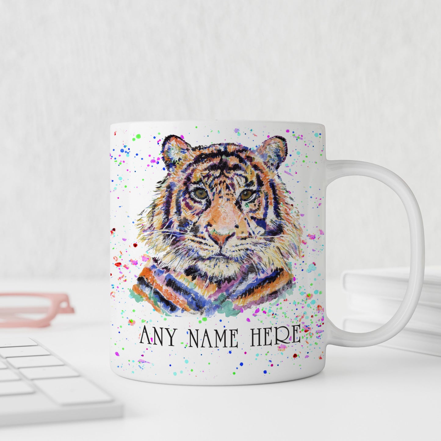 Tiger Mug - Personalised Tiger Mug Gift for Wild Animal Lover