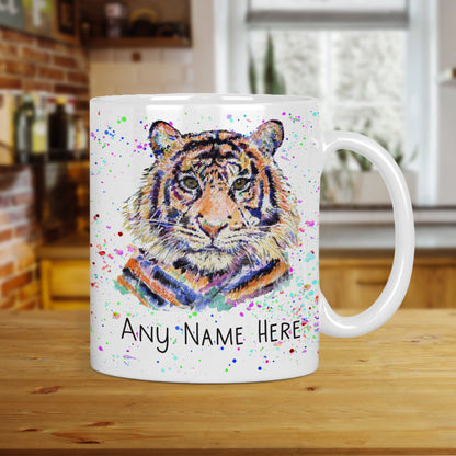 Tiger Mug - Personalised Tiger Mug Gift for Wild Animal Lover