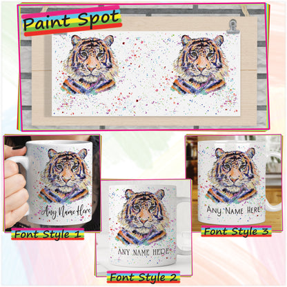 Tiger Mug - Personalised Tiger Mug Gift for Wild Animal Lover