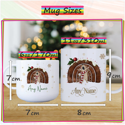 Sleepy Mouse Personalised Unbreakable Christmas Mug for Kids - Hot Chocolate Mug with Name