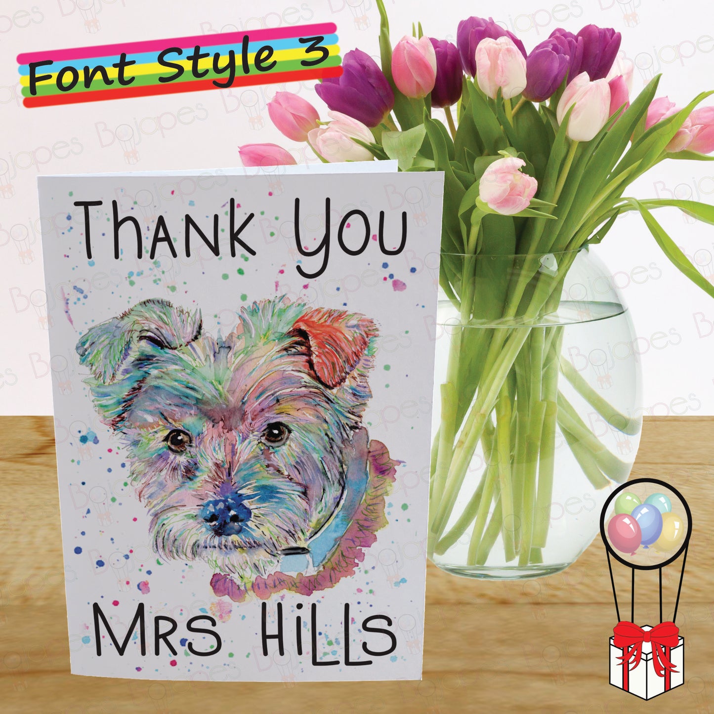 Terrier Card - Personalised Greeting Card for Dog Lover