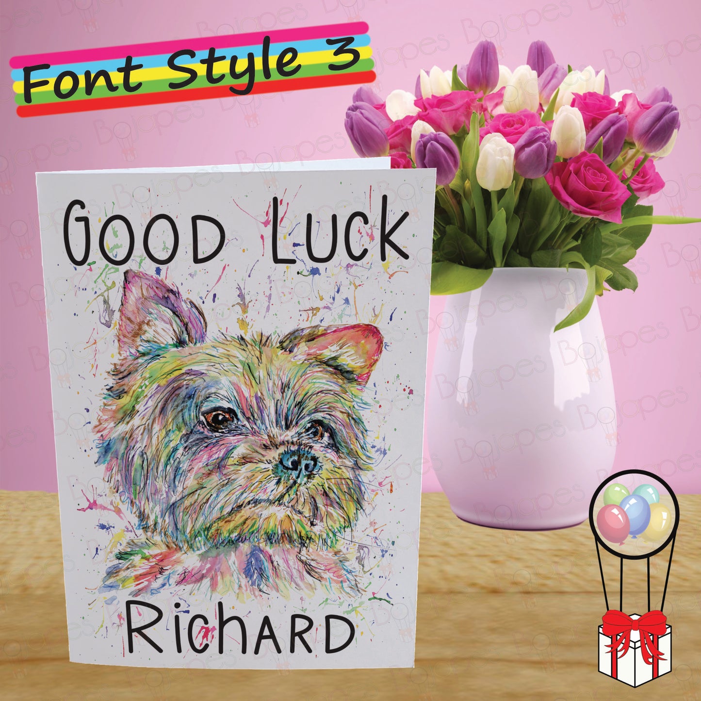 Yorkshire Terrier Card - Personalised Greeting Card for Dog Lover