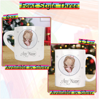 Nutcracker Clara Personalised Christmas Mug for Kids - Hot Chocolate Mug with Name