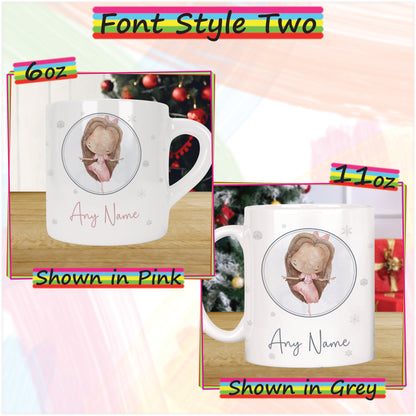 Nutcracker Clara Personalised Christmas Mug for Kids - Hot Chocolate Mug with Name