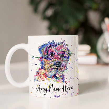 Personalised Norfolk Terrier Mug - Colourful Border Terrier Mug for Dog Lover