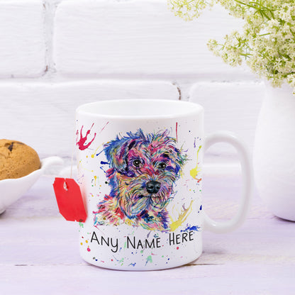 Personalised Norfolk Terrier Mug - Colourful Border Terrier Mug for Dog Lover