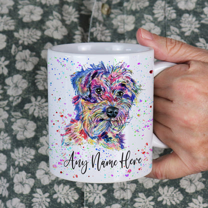 Personalised Norfolk Terrier Mug - Colourful Border Terrier Mug for Dog Lover