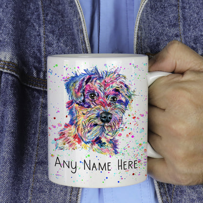 Personalised Norfolk Terrier Mug - Colourful Border Terrier Mug for Dog Lover