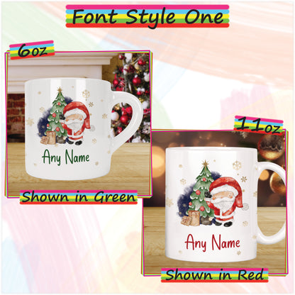 Santa Claus Personalised Christmas Mug for Kids - Hot Chocolate Mug