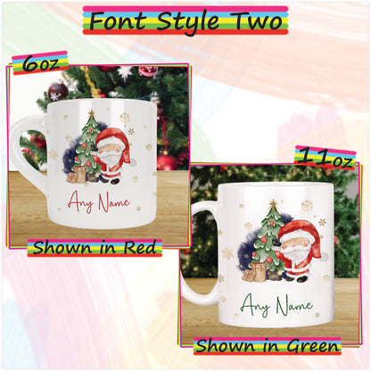 Santa Claus Personalised Christmas Mug for Kids - Hot Chocolate Mug