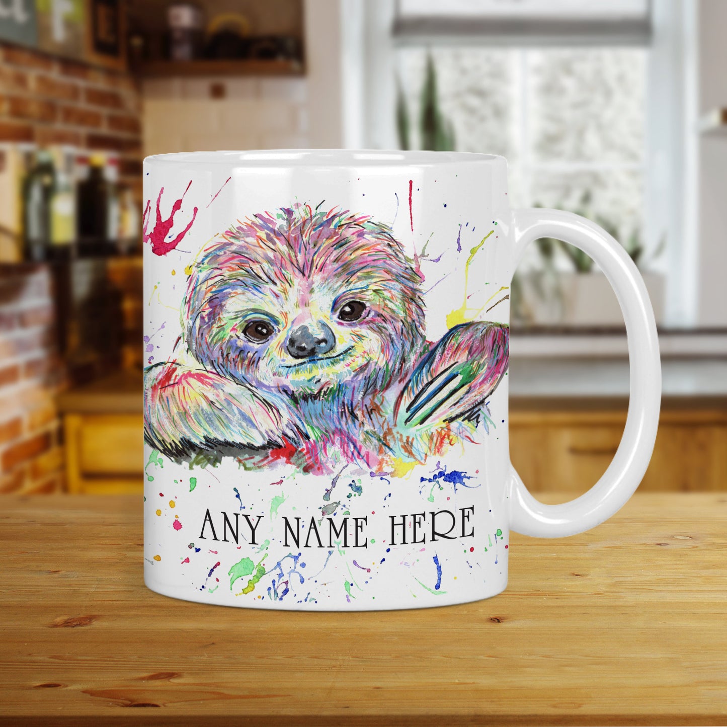 Cute Sloth Mug - Personalised Sloth Mug Gift for Animal Lover