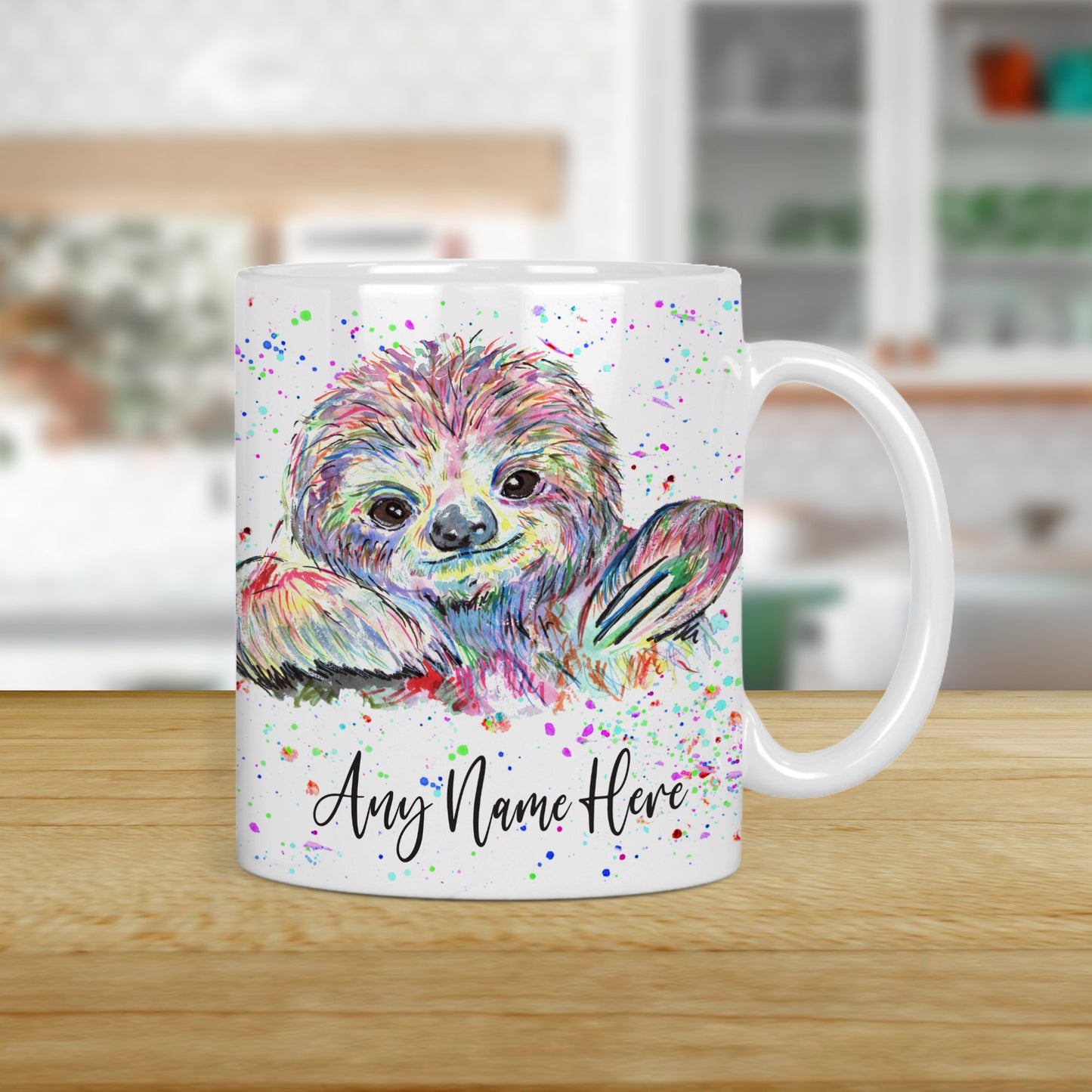 Cute Sloth Mug - Personalised Sloth Mug Gift for Animal Lover