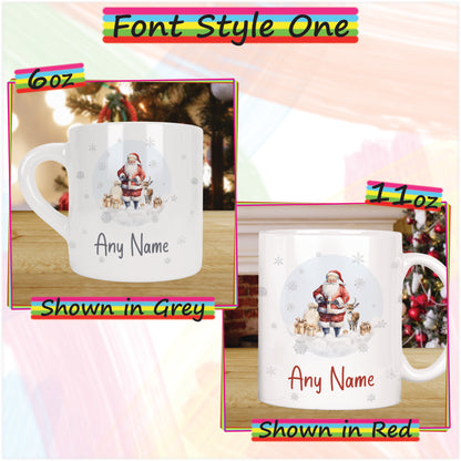 Traditional Santa Personalised Christmas Mug for Kids - Hot Chocolate Mug