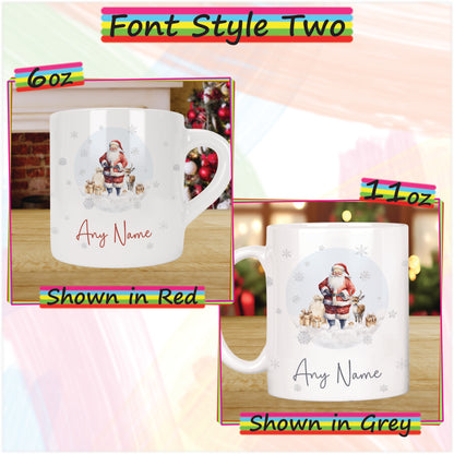 Traditional Santa Personalised Christmas Mug for Kids - Hot Chocolate Mug